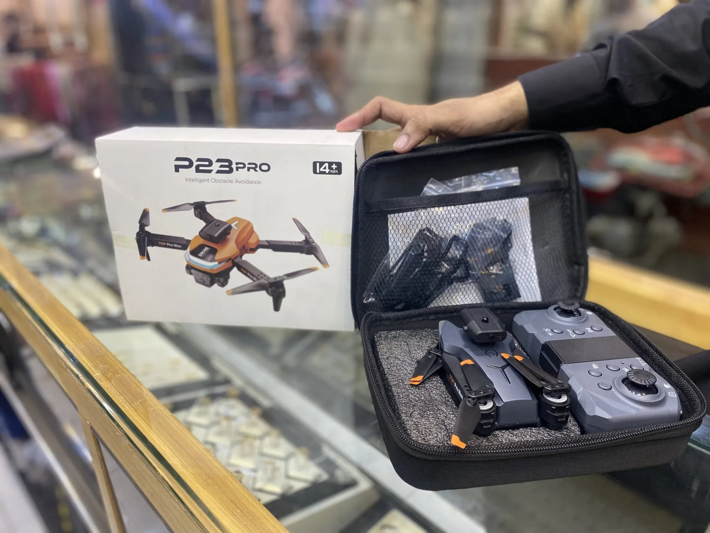 P23 Pro RC Obstacle Avoiding Dual Camera Drone Wide Angle Optical Flow With Single Battery