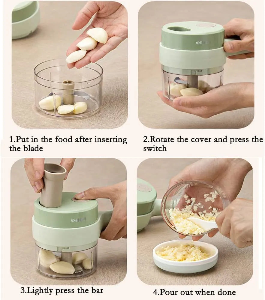 4 in 1 Handheld Electric Vegetable Cutter